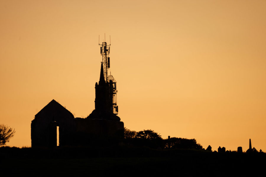 Templebreedy Church in Silhouette